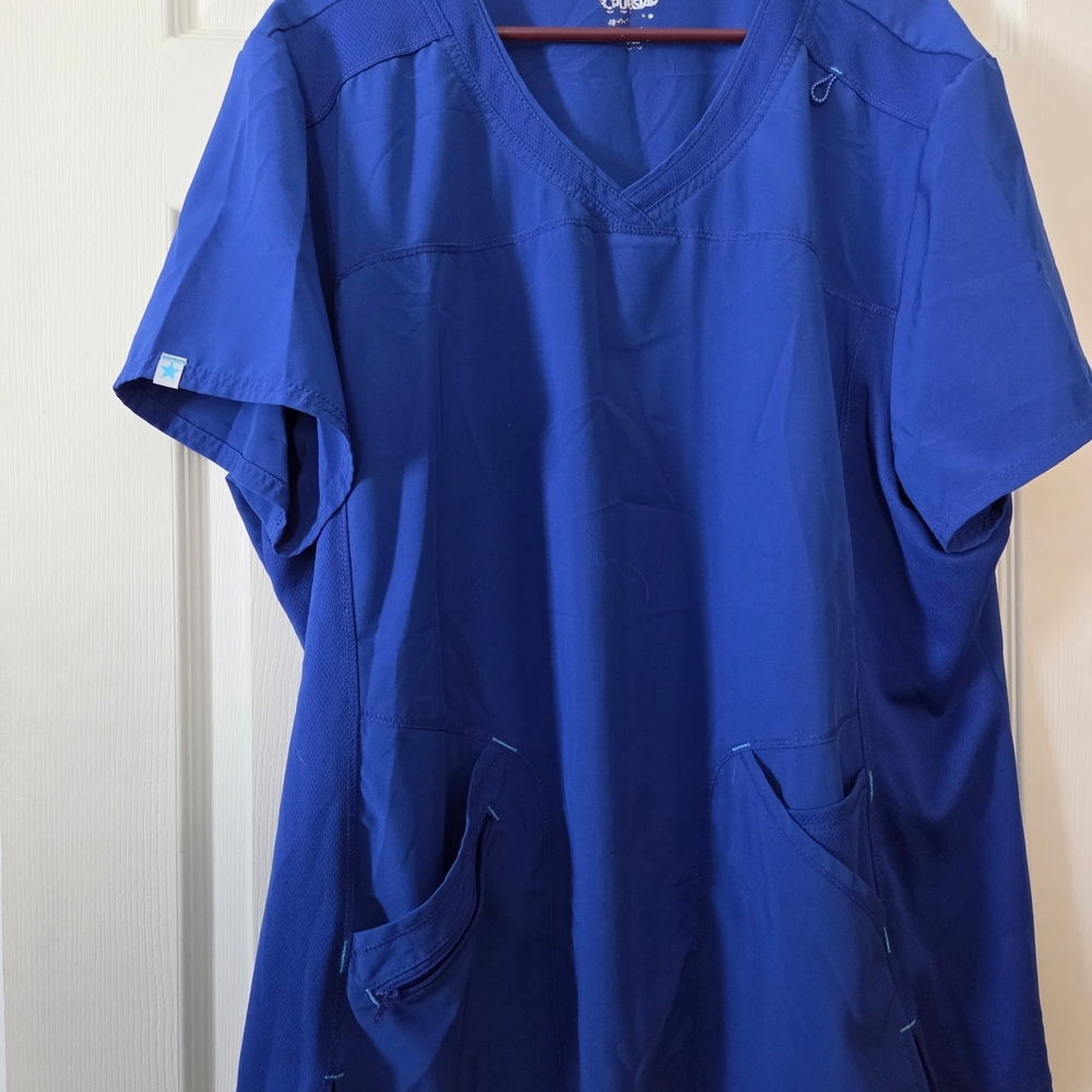 Scrubstar Navy Blue V-Neck Scrub Top